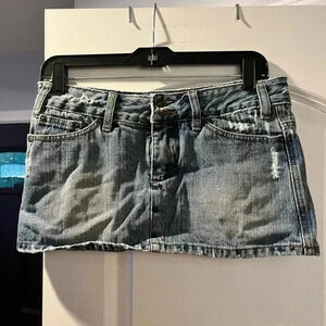 Tank Air Denim Mini Skirt